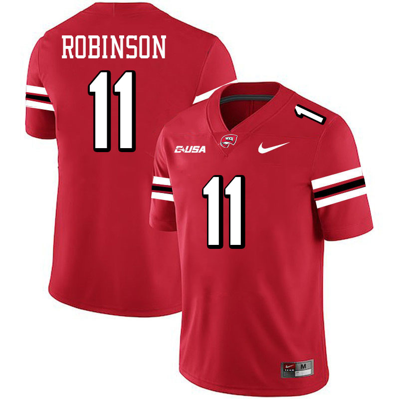 Kent Robinson WKU Jersey,Western Kentucky Hilltoppers #11 Kent Robinson Jersey Youth-Red